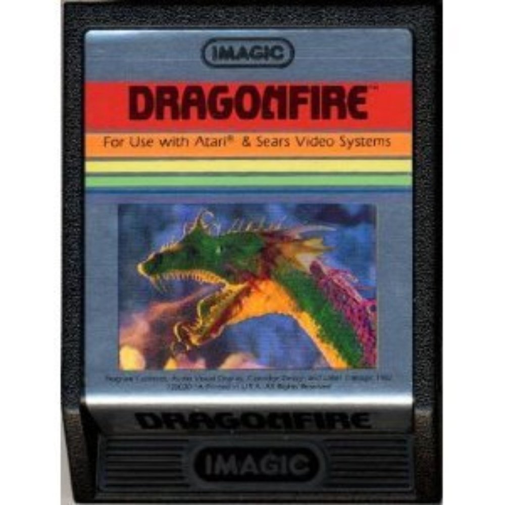 DragonFire Atari 2600 Game 1982 By Imagic Vintage